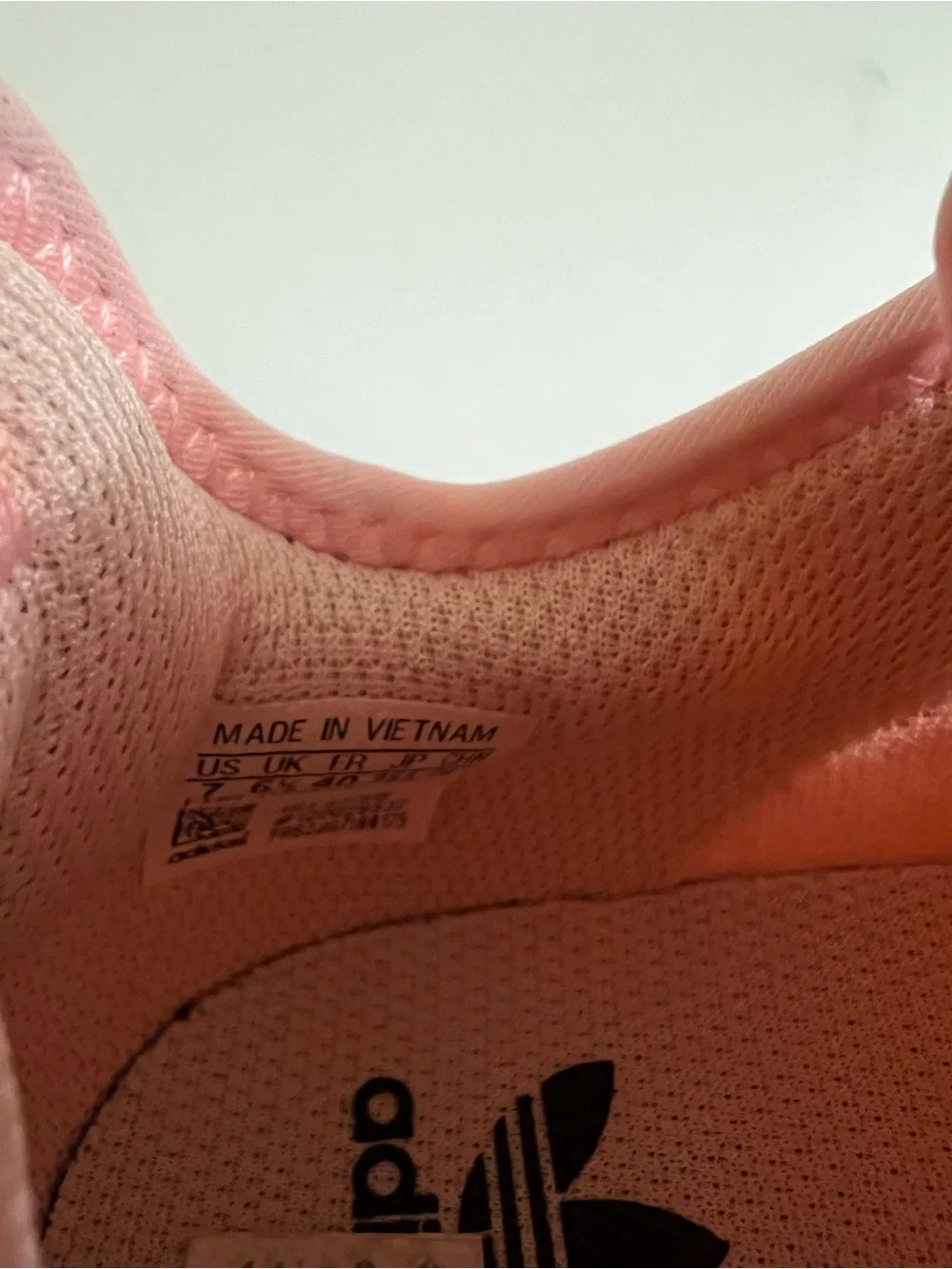 adidas Peach Pink Knit Athletic Sneakers
